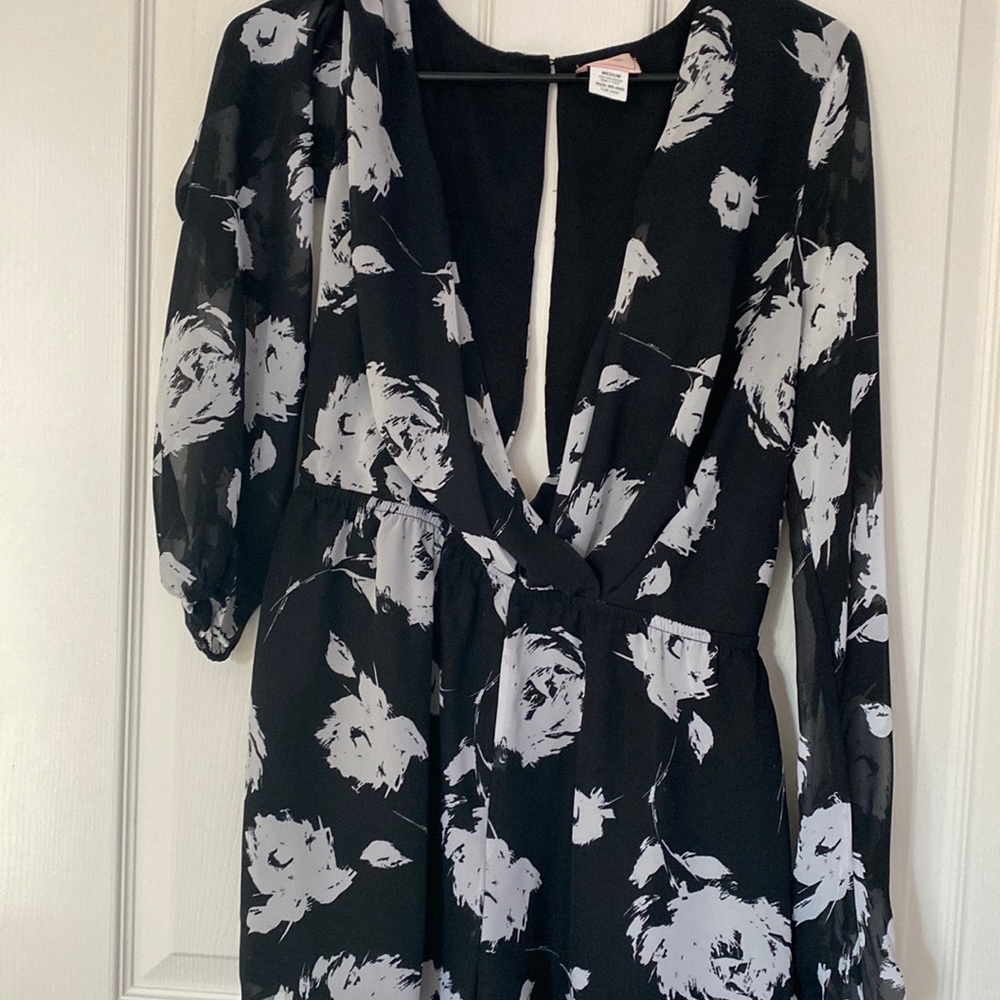 Black and white summer romper